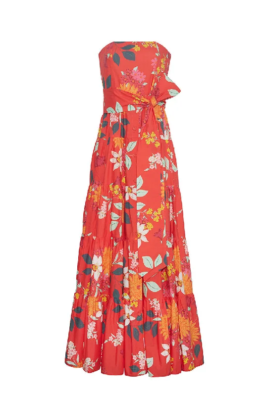 ladies-floral-dress-sage-sunset-Regina Dress | Punch Floral Spice