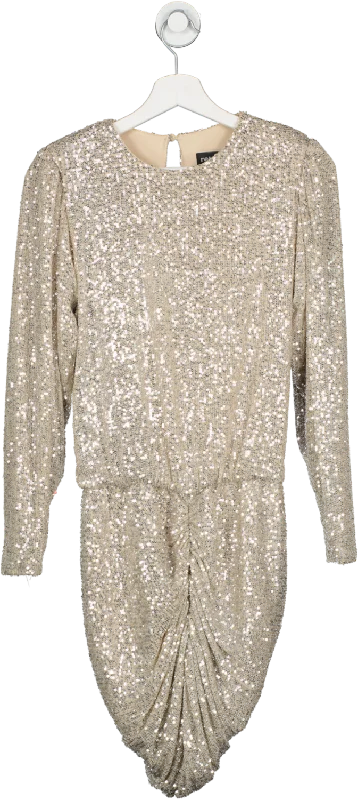 ladies-mini-dress-daytime-dare-Retrofete Metallic Open Back Sequin Mini Dress UK XS