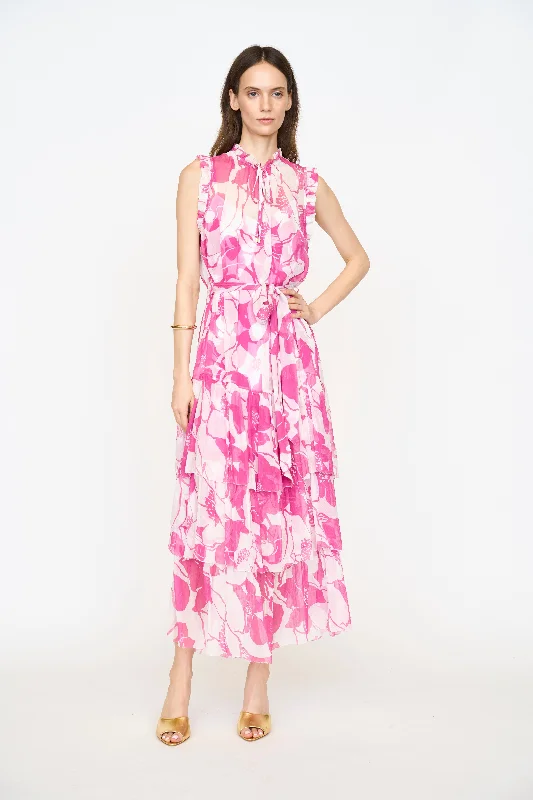 ladies-floral-dress-delicate-dawn-Christian Dress | Pink Chelsea Floral