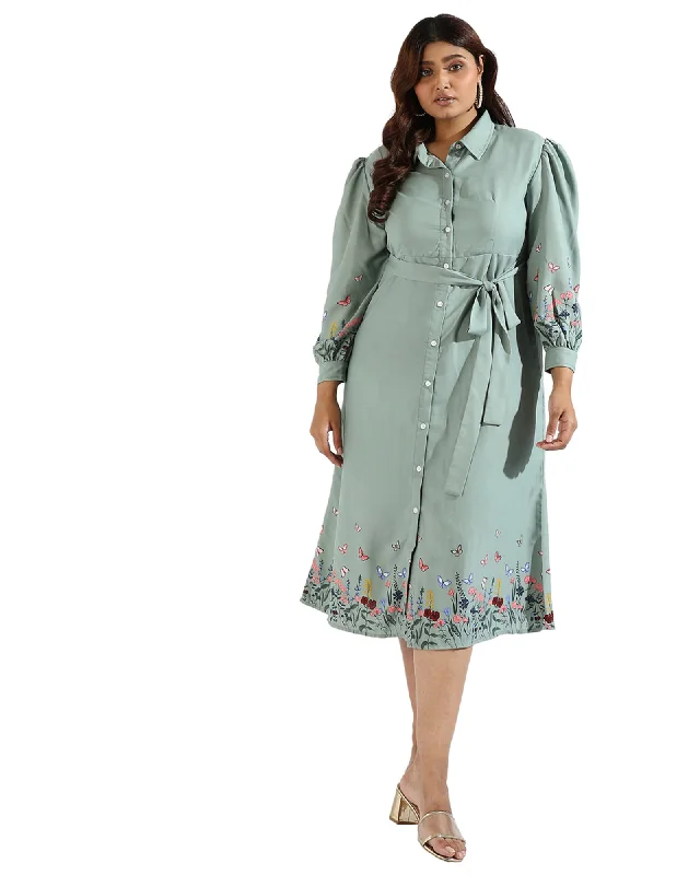 ladies-floral-dress-smocked-sunset-Women Floral Design Drawstring  Dresses | Mint