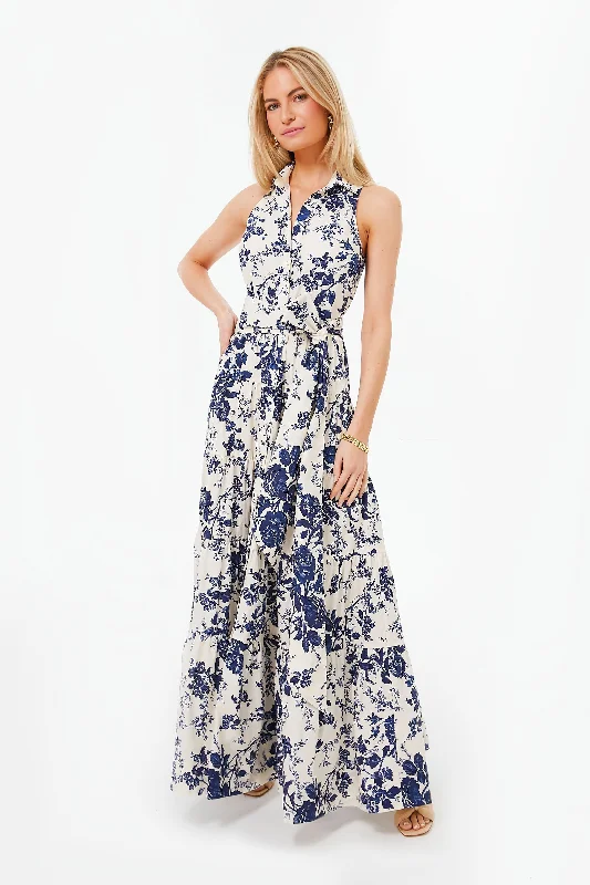 ladies-floral-dress-insta-illume-Navy Vintage Floral Adriana Dress