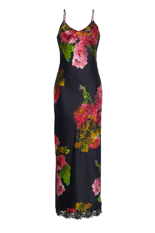 ladies-floral-dress-salmon-sprout-Stephanie Dress | Floral Black