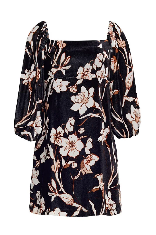 ladies-floral-dress-navy-nimbus-Adolophine Dress | Inslee Floral Black