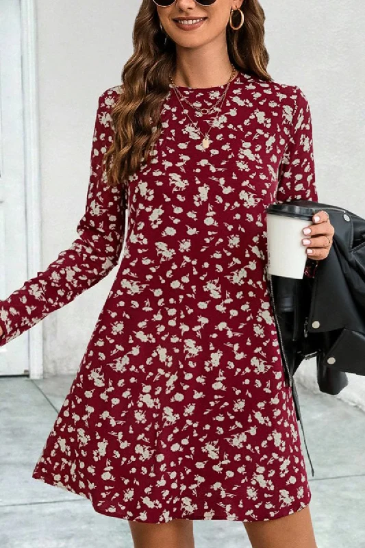 ladies-floral-dress-work-to-wildflower-WOMEN SHORT LENGTH FLORAL PRINT CASUAL DRESS