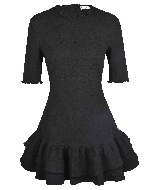 ladies-mini-dress-knit-kick-Noir Mini Dress - Obsidian