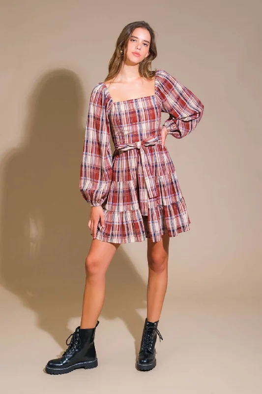 ladies-mini-dress-saffron-spark-HONEY HUG PLAID MINI DRESS