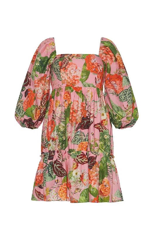 ladies-floral-dress-indigo-illume-Sip Sip Dress | Avery Floral Pink