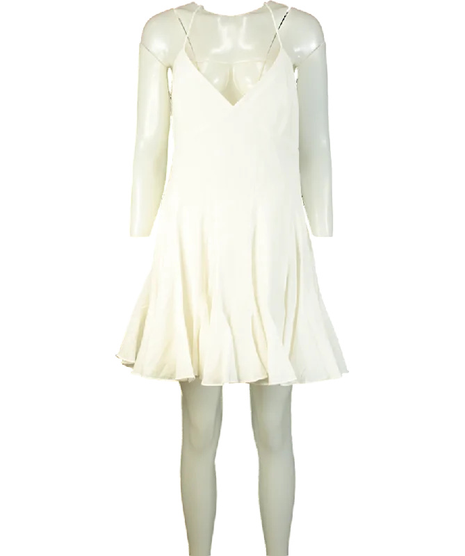 ladies-mini-dress-casual-cool-Rhode Resort  White Maria Linen-blend Mini Dress UK 10