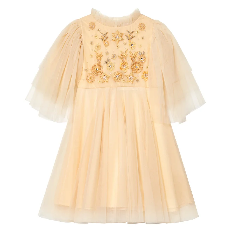 ladies-floral-dress-pearl-poise-Gilded Floral Tulle Dress