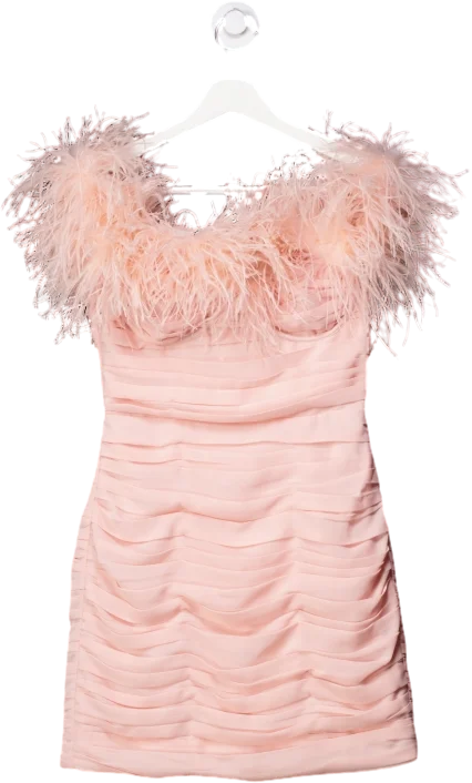 ladies-mini-dress-satin-sleek-Sau Lee Pink Chelsea Mini Dress UK 6