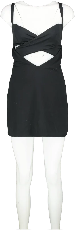 ladies-mini-dress-a-line-airy-L'academie Black Anoush Mini Dress UK XS