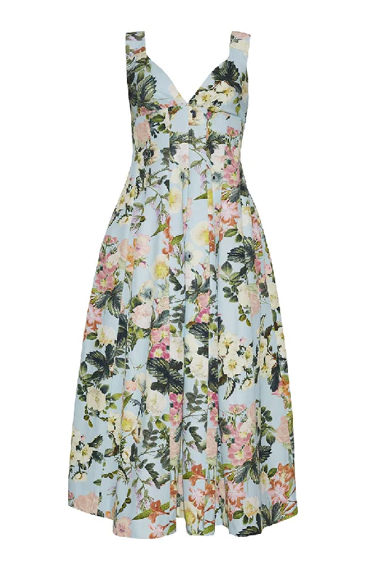 ladies-floral-dress-ash-allure-Naples Dress | Light Blue Kingston Floral