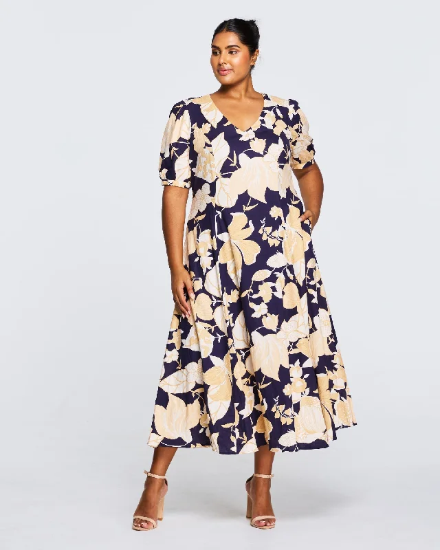 ladies-floral-dress-square-sweep-Valencia Floral Dress | Print