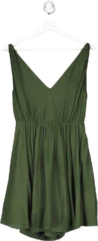 ladies-mini-dress-tropical-tango-Alice + Olivia Green Backless Mini Dress UK S