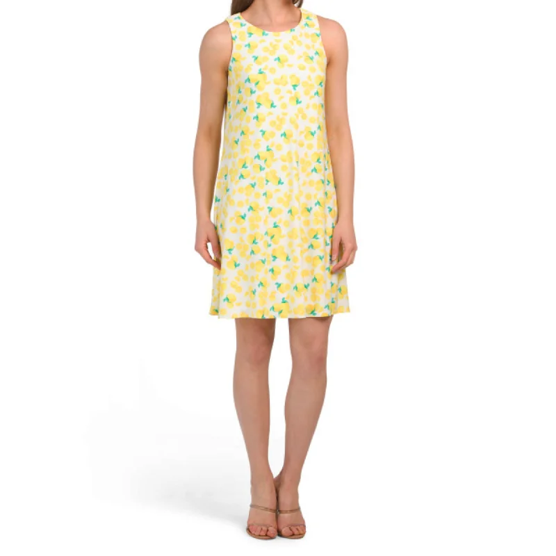 ladies-mini-dress-modern-moxie-PAPPAGALLO Women's Gwen Live Gives You Lemons Swing Mini Dress