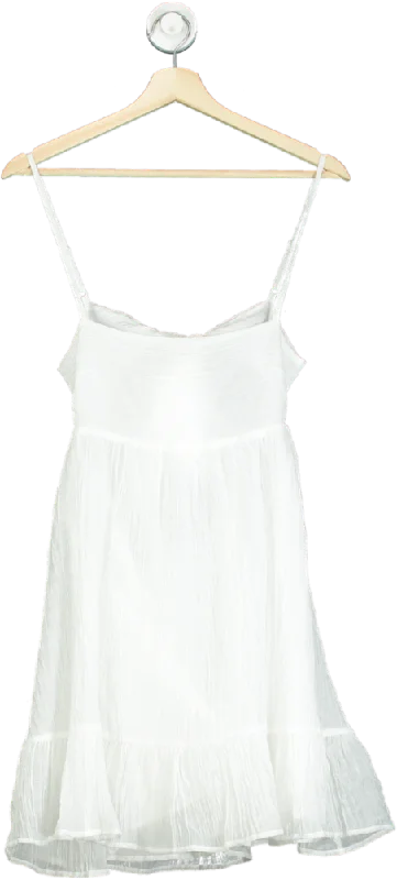 ladies-mini-dress-a-line-airy-White Fox White Rolling Tides Mini Dress UK XS