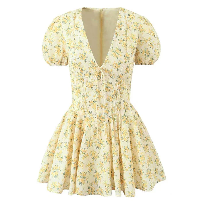 ladies-floral-dress-tiktok-twirl-Sunny Afternoon Cottagecore Floral Dress