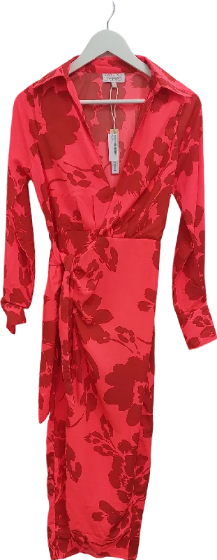 ladies-floral-dress-linen-lush-Dancing Leopard Frankie Dress In Red Floral UK 6