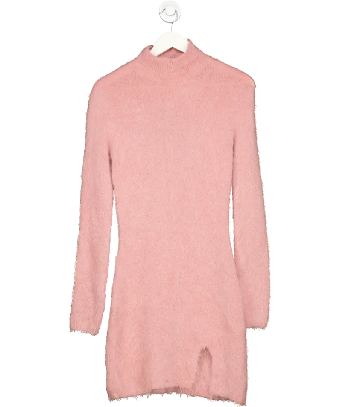 ladies-mini-dress-blush-bang-Vicolo Pink Mini Dress Alpaca Wool, Polyamide, Virgin Wool, Elastane UK XS/S