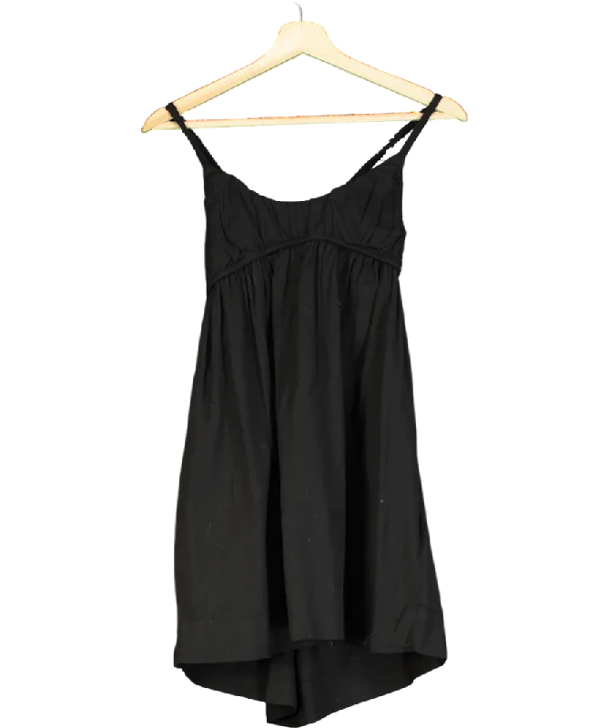 ladies-mini-dress-party-punch-Free People Black Cotton Mini Dress UK S