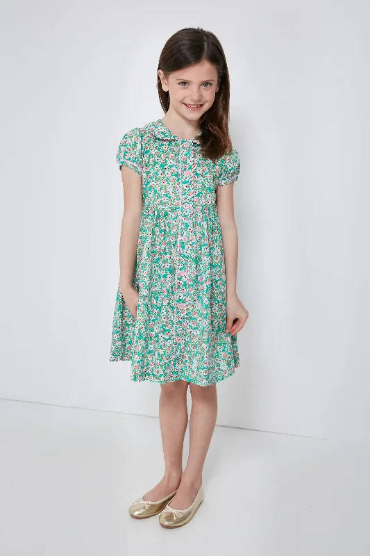 ladies-floral-dress-limited-lily-Floral Garden Button-Front Dress