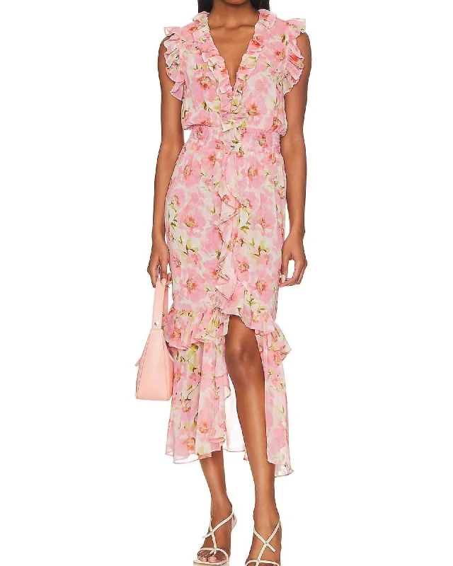 ladies-floral-dress-edgy-ember-Kidada Dress In Blushing Floral | Blushing Floral