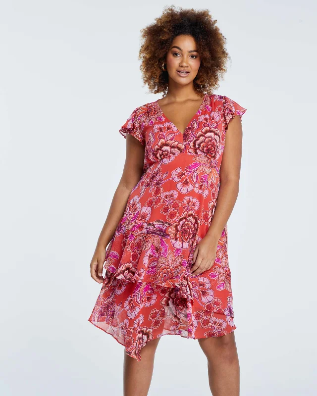 ladies-floral-dress-sapphire-sweep-Morris Floral Dress | Print