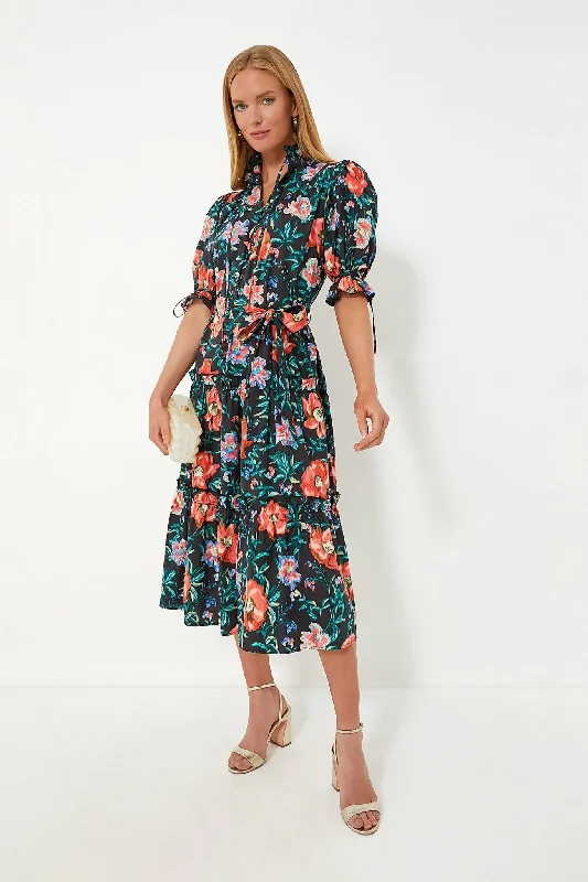 ladies-floral-dress-draped-dawn-Holiday Floral Holloway Dress