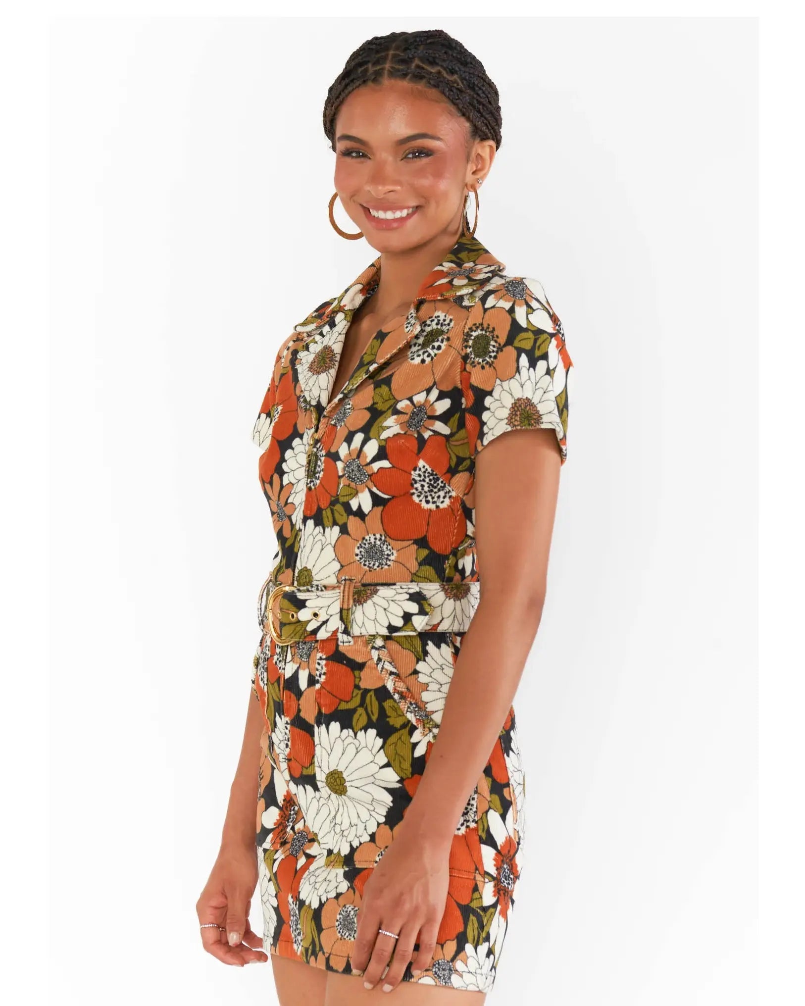 ladies-floral-dress-ash-allure-Outlaw Dress | Hutton Floral Corduroy