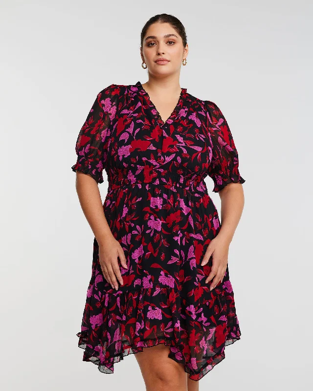 ladies-floral-dress-magenta-muse-Mystique Floral Dress | PRINT