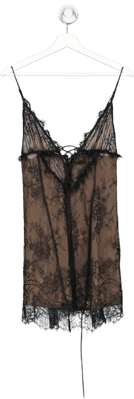 ladies-mini-dress-wrap-wink-NBD Black Lace Mini Dress UK S