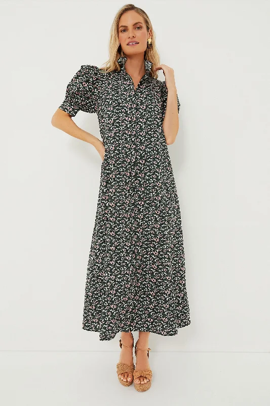 ladies-floral-dress-soft-sunset-Green Floral Ruffle Collar Louisa Maxi Dress