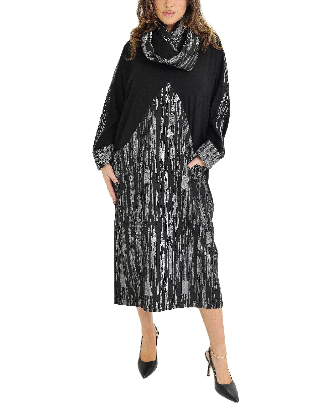 Women's floral dress pep bloom -Maxi Dress w/ Infinity Scarf