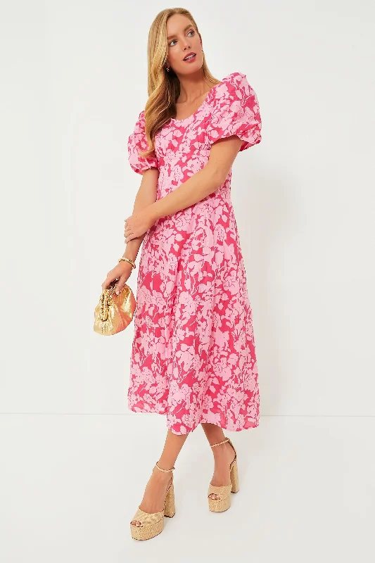 ladies-floral-dress-embroidered-ember-Pink Floral Empire Ella Maxi Dress