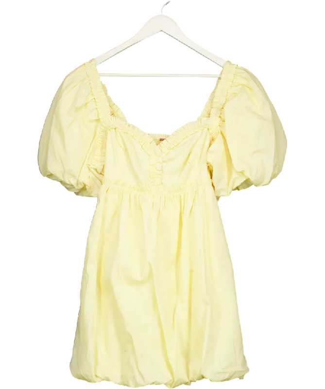 ladies-mini-dress-timeless-twirl-Free People Yellow Rendezvous Me Mini Dress UK L