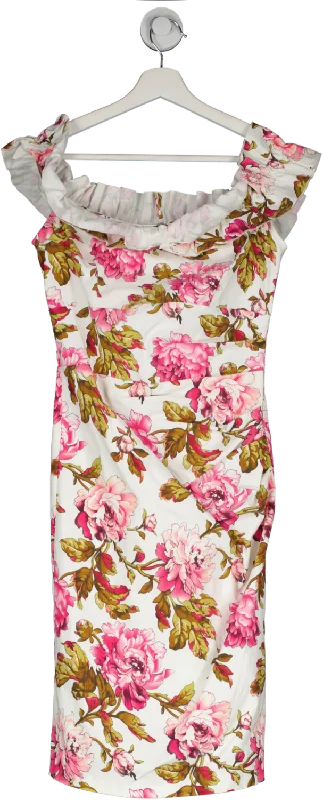 ladies-floral-dress-meadow-mist-mellaris Pink Floral Print Dress UK 8