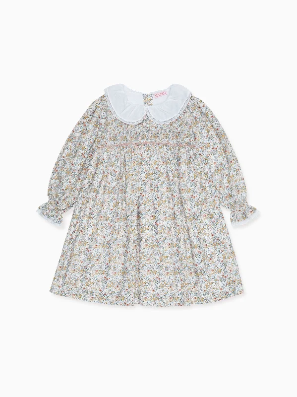 ladies-floral-dress-gala-glow-Blue Floral Alessandra Girl Smock Dress