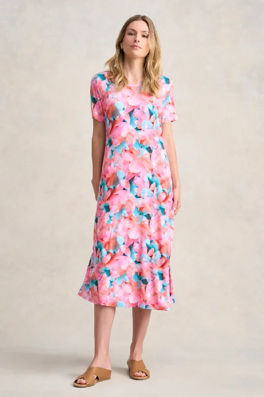 ladies-floral-dress-80s-iris-Trapeze Jersey Dress - Summer Floral