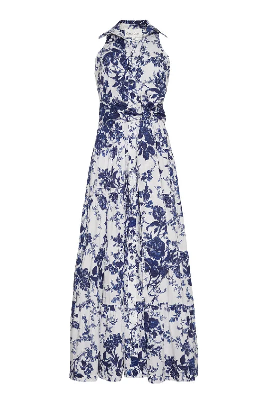 ladies-floral-dress-gold-glow-Adriana Dress | Navy Vintage Floral