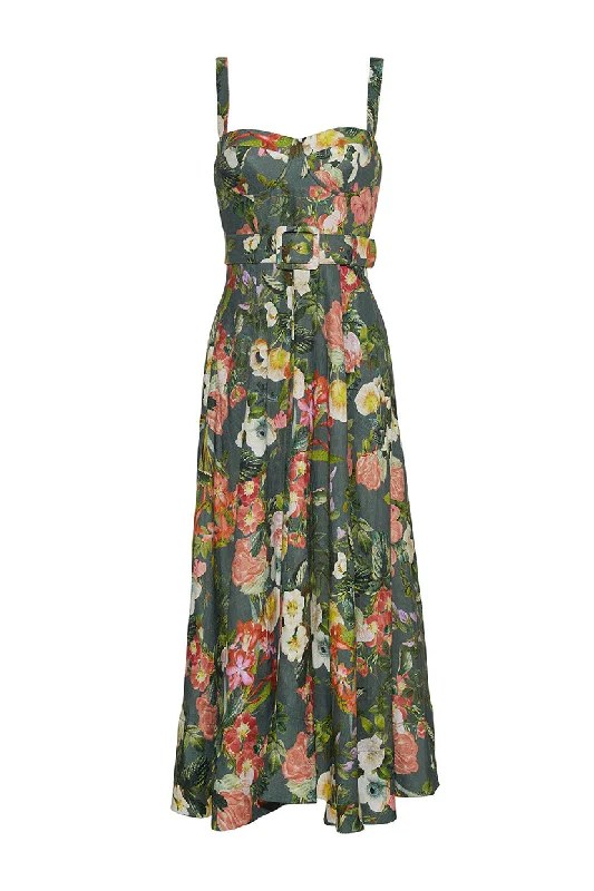 ladies-floral-dress-mauve-mirth-Calypso Dress | Olive Kingston Floral