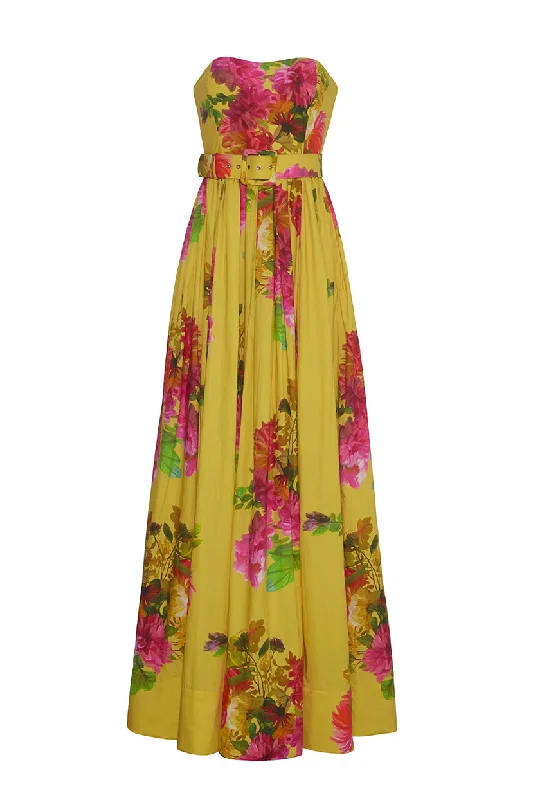 ladies-floral-dress-opal-orchid-Greenfield Dress | Floral Cream Gold