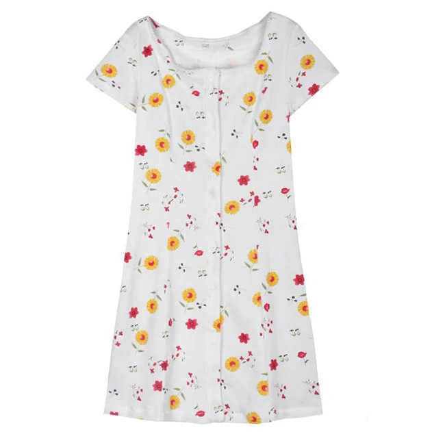 ladies-floral-dress-fresh-fable-Naturecore Aesthetic Floral Dress